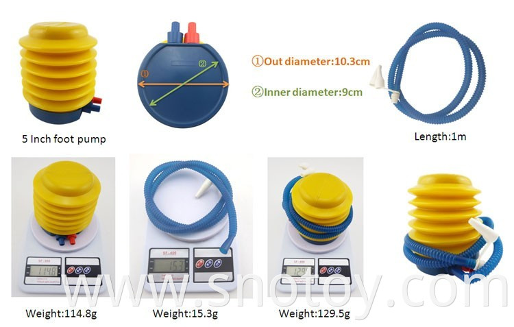Foot pressure air pump plastic foot pumps for balloon